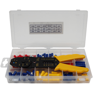 TERMINAL KIT 150PC CRIMPER HELLERMANN - PRE-INSULATED KIT - INCLUDES CRIMPER