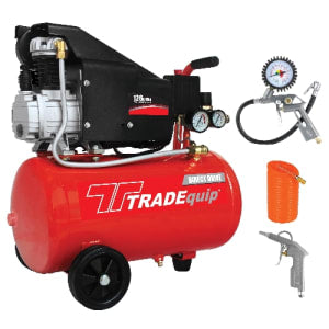 COMPRESSOR  24L 1.5HP  3PC KIT - 7 BAR - DIRECT DRIVE - 2850RPM