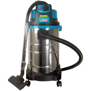 VACUUM CLEANER 30L 1400W S/S DRUM - 17KPA SUCTION (WET/DRY CLEANER)