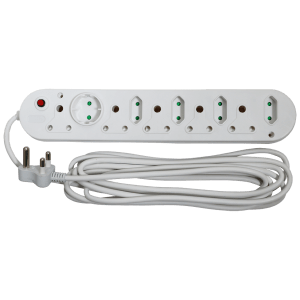 PLUG CORDED MULTI 10 WAY  5M - 5X3PIN 4X2PIN 1XROUND 2PIN