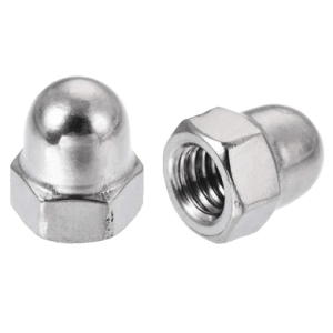 NUT DOME N/P              8 MM - DIN 1587 - NICKEL PLATED