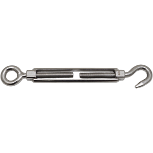 TURN BUCKLE  S/S 316    6MM - HOOK AND EYE - STAINLESS STEEL