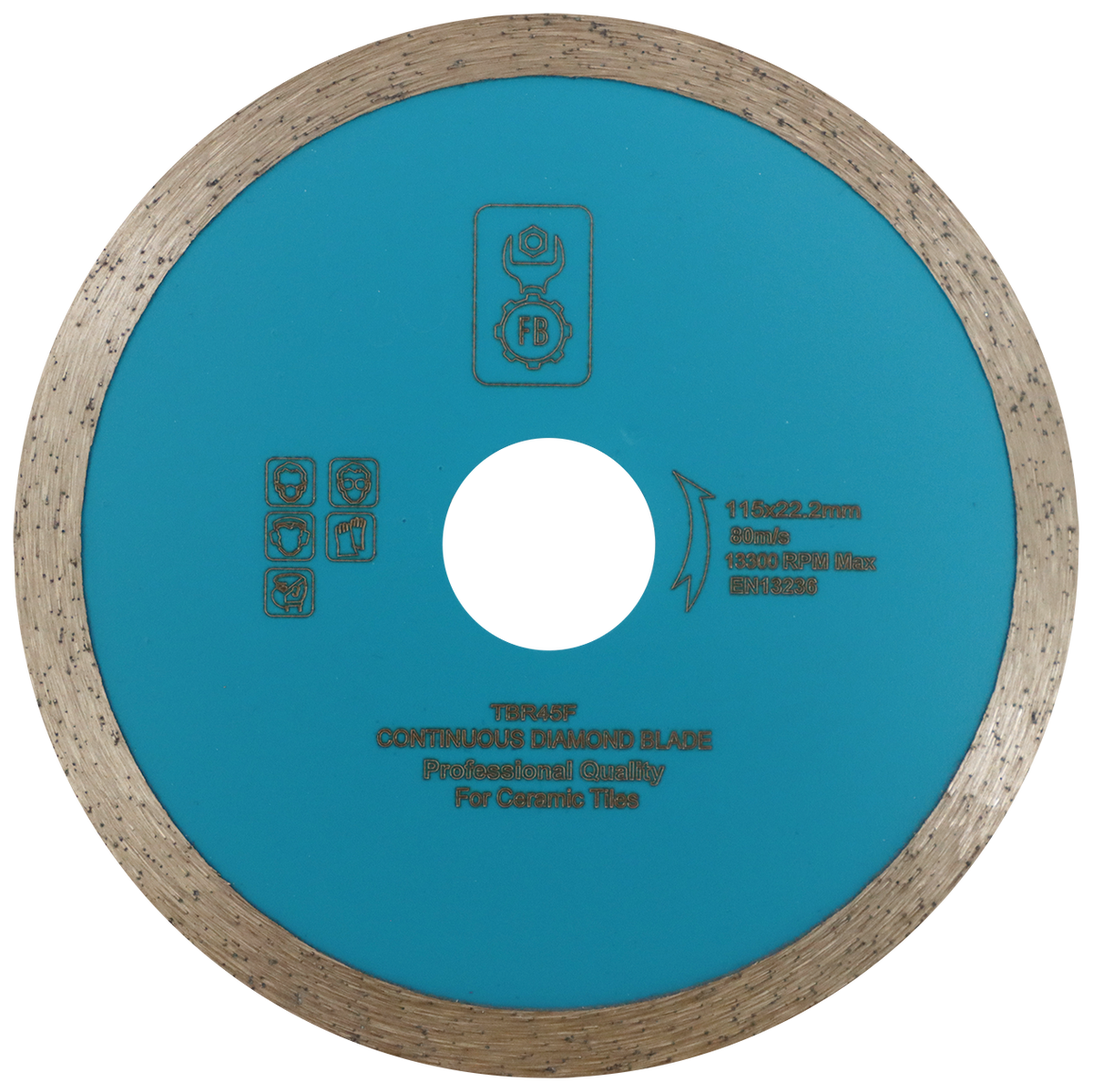 DIAMOND BLD 115MM CONTINUOUS FB - WET CUT - CERAMIC TILES/FIBREGLASS
