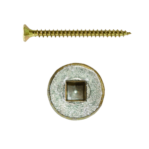 TIMBER MATE SCREW CSK Y/P 5.0X60MM - M5 - SQUARE DRIVE (NIBBED HEAD)