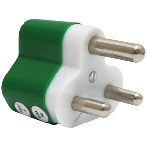 PLUG TOP 3PIN SURGE PROTECT GREEN 16A - STANDARD LED PLUG - ROUND PIN