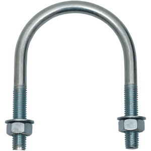 U BOLT M/S GALV  M10 X 46W X 60H - TO SECURE 25MM PIPE (2 WASHERS/NUTS)