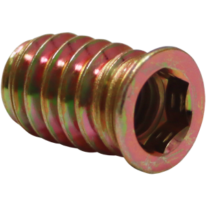 WOOD INSERT 6MM X 13MM - YELLOW PASSIVATED - RUMPER NUT